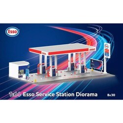 ATS64047 Bd30 ESSO ガソリンスタンド ジオラマ [コレクションミニカー用品]