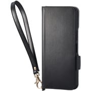 PM-K251PLFY4BK [Basio active3用 ケース レザー カバー 手帳型 マグネット フラップ 衝撃吸収 スタンド機能付 ハンドストラップ付 ブラック]