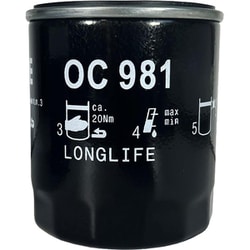 マーレ （Mahle） オイルフィルター ジープ クライスラー車用 外径75mm 高さ94mm ネジ径3/4-16UNF OC 981 OC 981