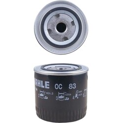 マーレ（MAHLE） 【オイルフィルター】 Spin-on Oil Filters SCANIA 4 - series 114G 260 CNG 01.2000-01.2005 OC 83 OC 83
