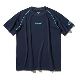 バレーB Tシャツ パイピング ロゴ L NV SMT25021V