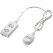 電源タップ 4個口 1m 延長コード コンセント 電源コード ほこりシャッター付き L型プラグ トラッキング火災予防絶縁キャップ付き 2P ホワイト TAP-B9-1K