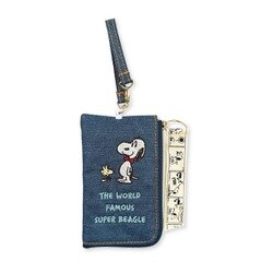 SPCQ-470 PEANUTS キーパスポーチ ボウタイ ネイビー スヌーピー