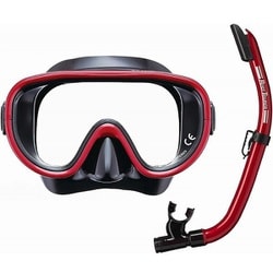 RC9106 BKMDR スノーケリング 大人用 2点セット ブラックメタリックダークレッド