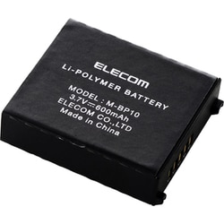 交換用バッテリー 3.7V 600mAh リチウムイオン電池 ブラック M-BP10