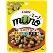 miino 3つの大豆ミックス 黄大豆 えだ豆 黒豆 しお味 27g