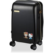 スーツケース モンチッチ×ハローキティ 旅行日数目安:1~3泊 32L 機内持ち込み可機内持ち込み ファスナータイプ HPL2249-48 SA21 ブラックモンチッチ×ハローキティ