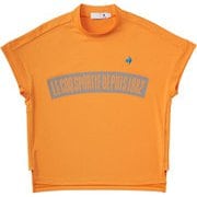 ゴルフウェアレディース ワイドシルエット モックネック半袖シャツ オレンジ LL LG5SHS55L