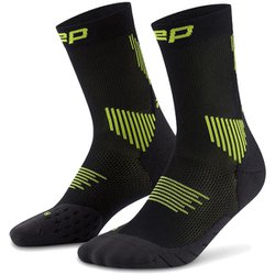 CORE RUN コンプレッションミッドカットソックス 5.0 メンズ ランニングウェア ソックス BLACK/LIME（582） サイズIII（25-27cm） WP8CLR2