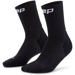 CORE RUN コンプレッションミッドカットソックス 5.0 レディース ランニングウェア ソックス BLACK（301） サイズIII（23.5-25.5cm） WP7C5R3