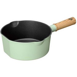 ココミッケ IH対応 スタンドパン 18cm 立てて置ける 片手鍋 IH・ガス火対応 ミスティグリーン RB-3548