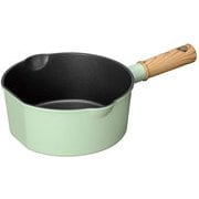ココミッケ IH対応 スタンドパン 18cm 立てて置ける 片手鍋 IH・ガス火対応 ミスティグリーン RB-3548