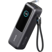 Anker Power Bank 25000mAh Built-In & 巻取り式USB-Cケーブル モバイルバッテリー ブラック A1695N11
