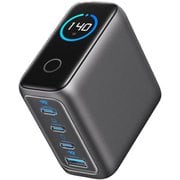 USB急速充電器 Anker Charger with USB-C ＆ USB-Cケーブル 140W USB-C×3/USB-A×1 タッチパネル搭載 ダークグレー B2697NZ1