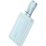 Anker Zolo Power Bank 10000mAh 30W Built-In USB-C / ライトニングケーブル モバイルバッテリー ブルー A1680N31