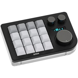 片手デバイス/左手デバイス/有線接続/キー×16+ノブ×3/ガスケットマウント搭載/メカニカル（リニア）/ブラック KB16BLACK