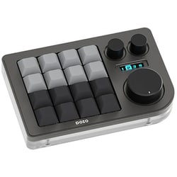 片手デバイス/左手デバイス/有線接続/キー×16+ノブ×3/ガスケットマウント搭載/メカニカル（リニア）/グレー KB16GRAY