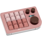 片手デバイス/左手デバイス/有線接続/キー×16+ノブ×3/ガスケットマウント搭載/メカニカル(リニア)/ピンク KB16PINK