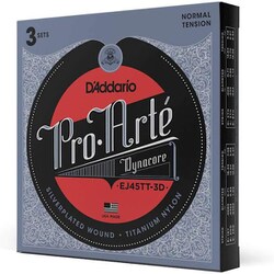 ダダリオ クラシックギター弦 プロアルテ Dynacore Normal EJ45TT-3D 3set入りパック EJ45TT-3D