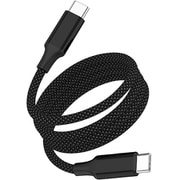 磁力でかんたんにまとまる USB-C to USB-C マグネット ケーブル 磁石 スマホ 急速 充電 PD 対応 データ転送 1.2m 高耐久 C to C ブラック YDMGCC120BK