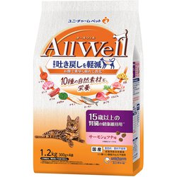 AllWell 10種の自然素材 15歳以上の腎臓の健康維持用 サーモン＆ツナ味 1.2kg [キャットフード]