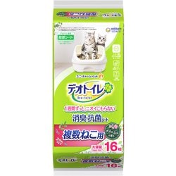 デオトイレ 複数ねこ用 ふんわり香る消臭・抗菌シート ボタニカルの香り 16枚 [システムトイレ専用 トイレシート]