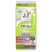 デオトイレ 複数ねこ用 ふんわり香る消臭・抗菌シート ボタニカルの香り 16枚 [システムトイレ専用 トイレシート]