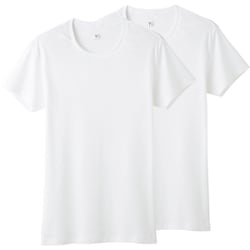 YG インナーシャツ クルーネックTシャツ 綿100％ 2枚組 メンズホワイト L YV21132Y