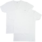 YG インナーシャツ VネックTシャツ 綿100％ 2枚組 メンズホワイト L YV21152Y
