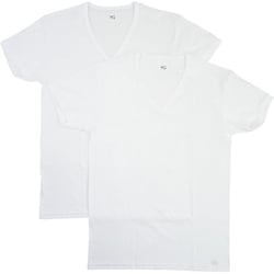 YG インナーシャツ VネックTシャツ 綿100％ 2枚組 メンズホワイト LL YV21152Y