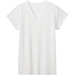アセドロン インナートップス 汗取りパッド付きVネックTシャツ ソフトストレッチタイプ ベア天竺素材 メンズ ホワイト L MCA612PY