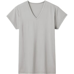 アセドロン インナートップス 汗取りパッド付きVネックTシャツ ソフトストレッチタイプ ベア天竺素材 メンズ グレー L MCA612PY