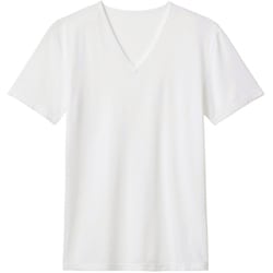 アセドロン インナートップス VネックTシャツ ソフトストレッチタイプ ベア天竺素材 メンズ ホワイト M MCA615PY