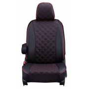 シートカバー 全席セット シエンタ キルト ブラック×レッドステッチ 15ETC1615D
