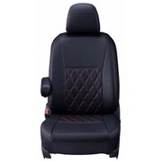 シートカバー 全席セット プリウス/プリウスPHV ダイヤ ブラック×レッドステッチ 16ETB1220D