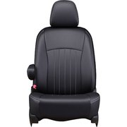 シートカバー 全席セット シエンタ ライン ブラック×ホワイトステッチ 43ETC1684KW