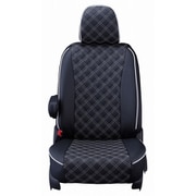 シートカバー 全席セット ステップワゴン/ステップワゴンハイブリッド キルト ブラック×ホワイトステッチ 15EHC2525K