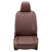 シートカバー 全席セット ステップワゴン/ステップワゴンハイブリッド キルト ブラウン×アイボリーステッチ 15EHC2525N