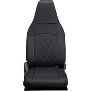 シートカバー 1列目のみ ハイエースバン/レジアスエースバン ボンゴブローニイバン ストロングキルト ブラック×レッドステッチ 45ETE1091X01KA
