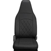 シートカバー 1列目のみ ハイエースバン/レジアスエースバン ボンゴブローニイバン ストロングキルト ブラック×ブラックステッチ 45ETE1091X01KK