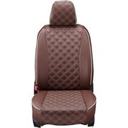 シートカバー 全席セット シエンタ キルト ブラウン×アイボリーステッチ 15ETB1681N