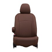 シートカバー 全席セット ワゴンR/フレア ライン ブラウン×アイボリーステッチ 43ESA6042NV