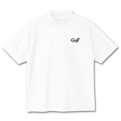 EG25ST01 ONE POINT GOLF LOGO DRY MOCK NECK S/S TEE WHITE M [ゴルフウェア]