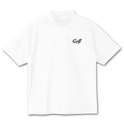 EG25ST01 ONE POINT GOLF LOGO DRY MOCK NECK S/S TEE WHITE L [ゴルフウェア]