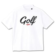 EG25ST02 GOLF LOGO DRY MOCK NECK S/S TEE WHITE M [ゴルフウェア]