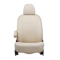 シートカバー 全席セット スペーシアカスタム/フレアワゴンカスタムスタイル ライン アイボリー×アイボリーステッチ 43ESA6302VV