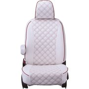 シートカバー 全席セット セレナ キルト ホワイト×レッドステッチ 15ENC5636W