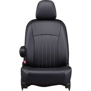 シートカバー 全席セット セレナ ライン ブラック×ホワイトステッチ 43ENC5636KW