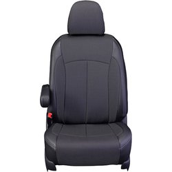 シートカバー 全席セット キャラバン クロス ブラック×ホワイト 12WNB5268KW