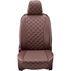 シートカバー 全席セット プリウス キルト ブラウン×アイボリーステッチ 15ETB1224N